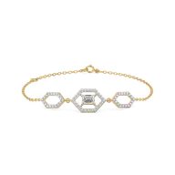Rhythm of Emerald - Pure Gold Lab Diamond Solitaire Bracelet thumbnail 1