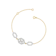Rhythm of Emerald - Pure Gold Lab Diamond Solitaire Bracelet thumbnail 3