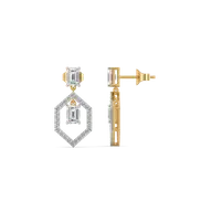 Rhythm of Emerald - Pure Gold Lab Diamond Solitaire Earrings thumbnail 3