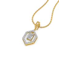 Rhythm of Emerald - Pure Gold Lab Diamond Solitaire Pendant thumbnail 2