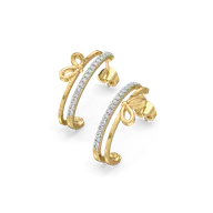 Ribboned Dreams - Lab Diamond Hoops thumbnail 1