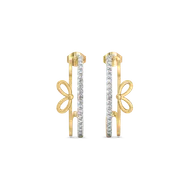 Ribboned Dreams - Lab Diamond Hoops thumbnail 3