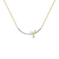 Ribboned Dreams - Lab Diamond Necklace thumbnail 1