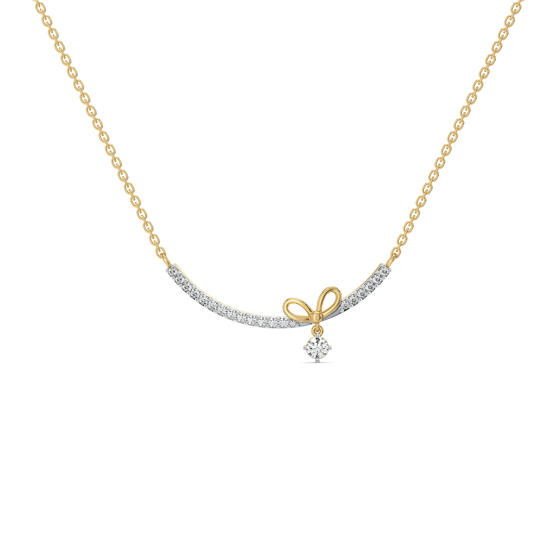 Ribboned Dreams - Lab Diamond Necklace — image 1