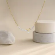 Ribboned Dreams - Lab Diamond Necklace thumbnail 2