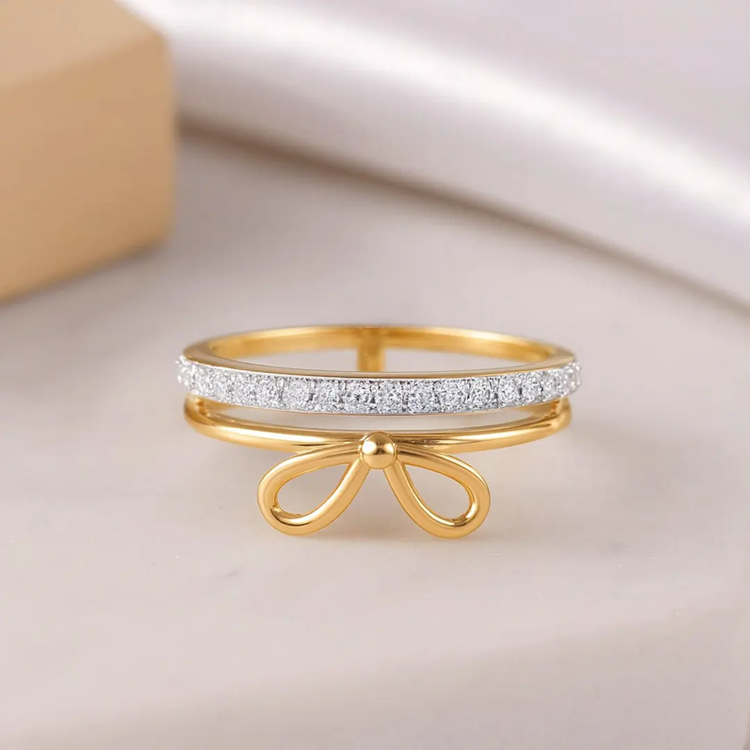 Ribboned Dreams - Lab Diamond Ring — image 1