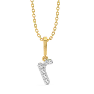 Rockstar R - Lab Diamond Alphabet Pendant thumbnail 1