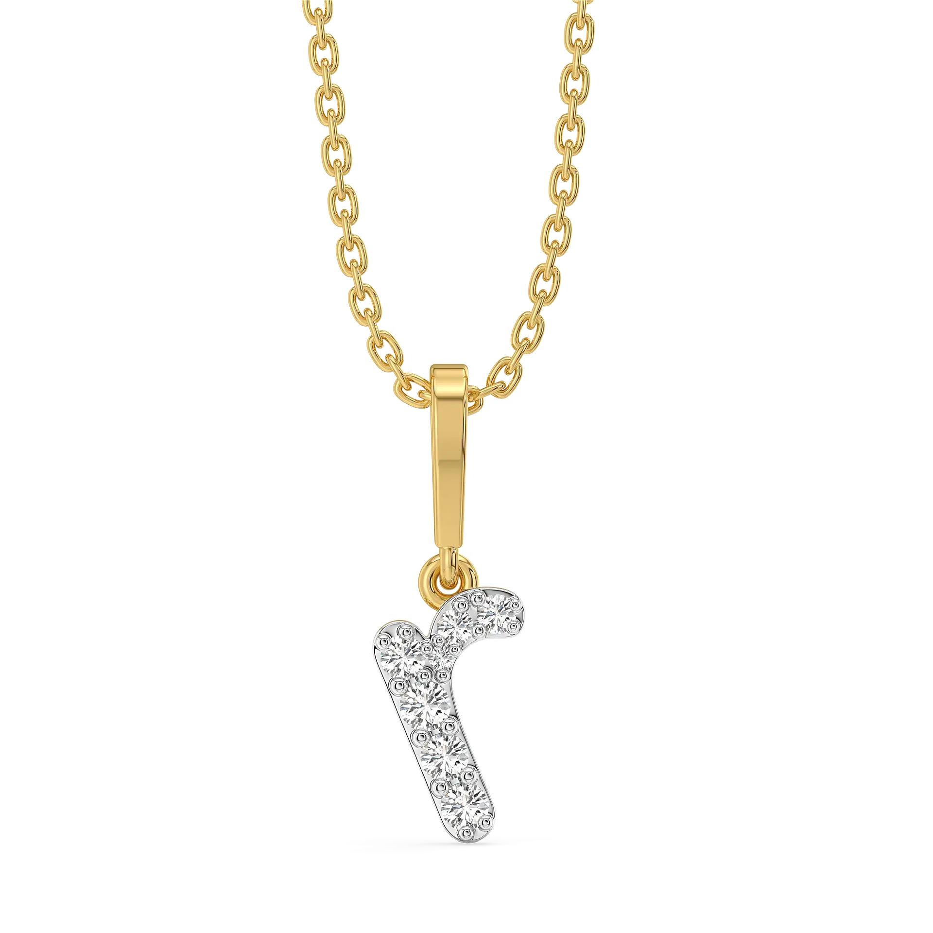 Rockstar R - Lab Diamond Alphabet Pendant — image 1