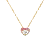 Rosé Heart - Pure Gold Lab Diamond Necklace thumbnail 1