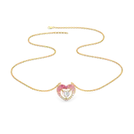 Rosé Heart - Pure Gold Lab Diamond Necklace thumbnail 2