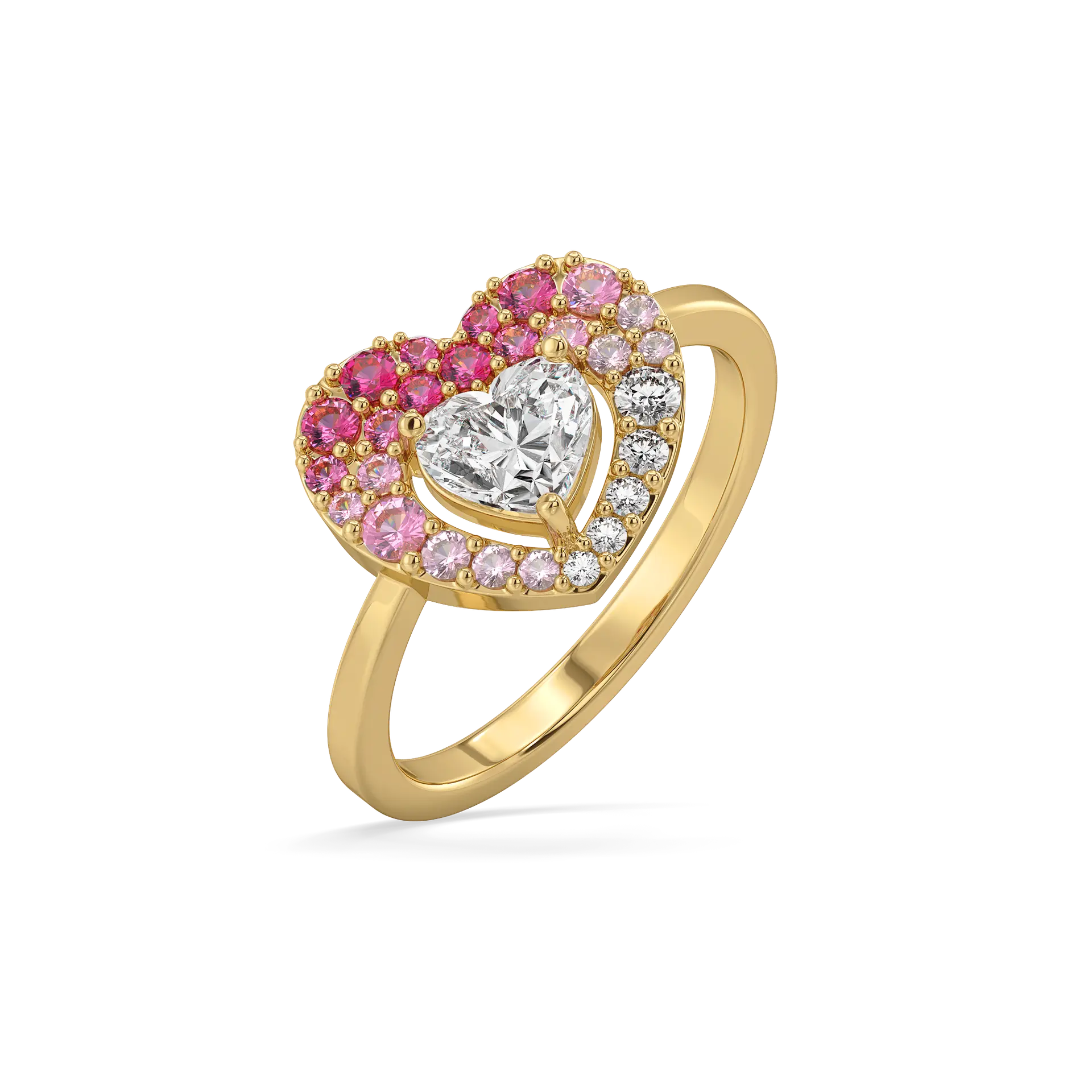 Rosé Heart - Pure Gold Lab Diamond Rings — image 1