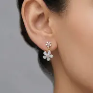 Rosy Garden - Lab Diamond Drop Earrings thumbnail 2