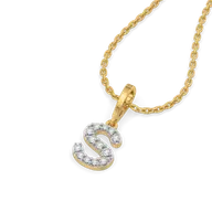 Sassy S - Lab Diamond Alphabet Pendant thumbnail 2