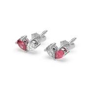 Scarlet Whisper - Lab Diamond Stud Earrings thumbnail 1