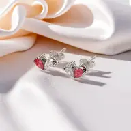 Scarlet Whisper - Lab Diamond Stud Earrings thumbnail 3