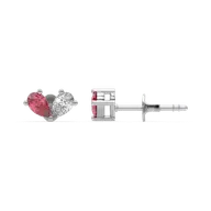 Scarlet Whisper - Lab Diamond Stud Earrings thumbnail 5