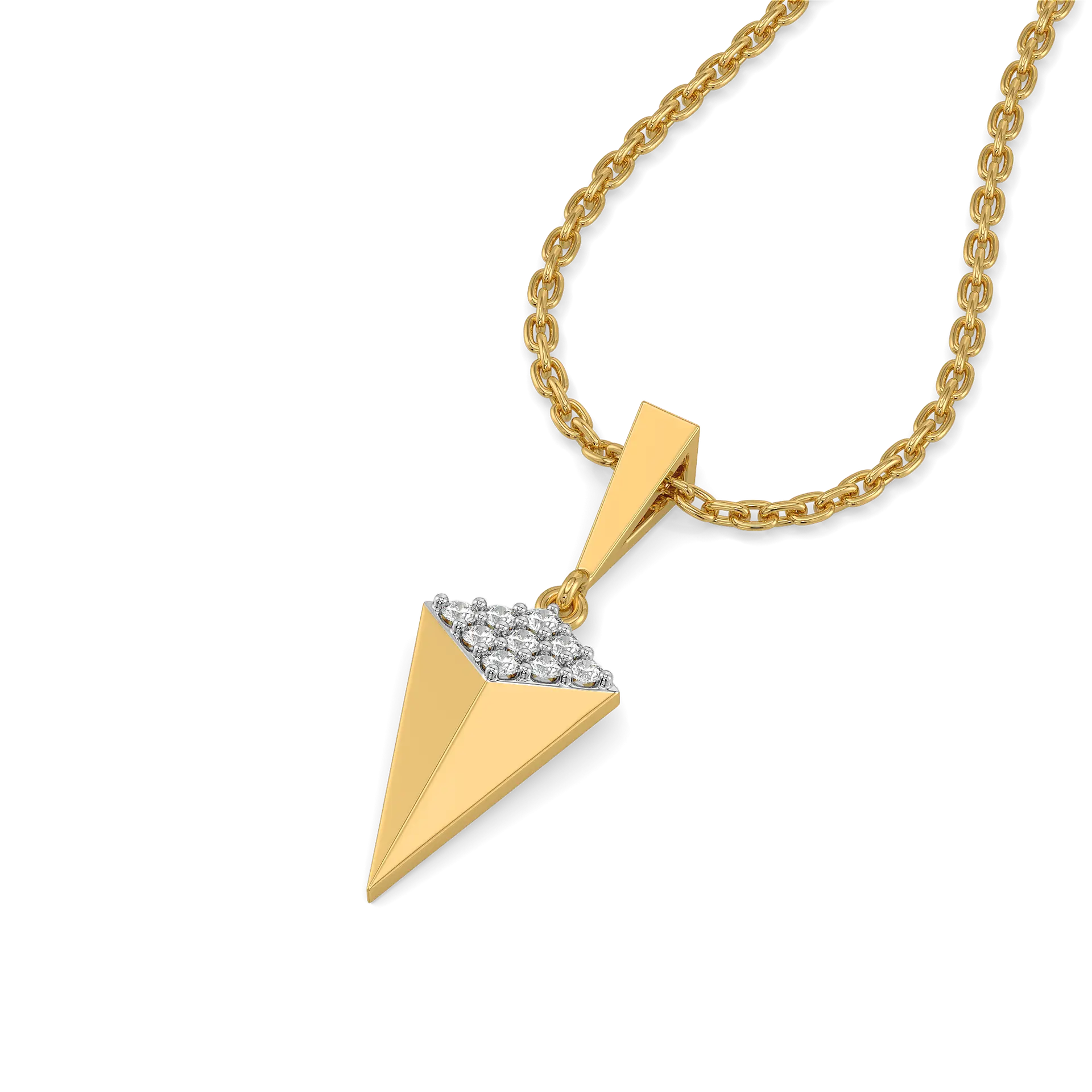 Sculpted Edge - Lab Diamond Pendant — image 1