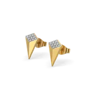 Sculpted Edge Studs - Lab Diamond Earrings thumbnail 1