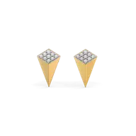 Sculpted Edge Studs - Lab Diamond Earrings thumbnail 2