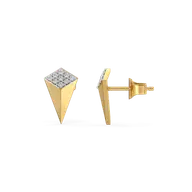 Sculpted Edge Studs - Lab Diamond Earrings thumbnail 3