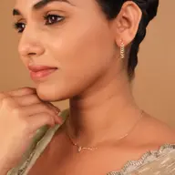 Serene Round - Pure Gold Lab Diamond Hoop Earrings thumbnail 3