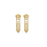 Serene Round - Pure Gold Lab Diamond Hoop Earrings thumbnail 4