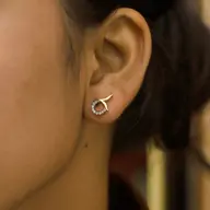 Serene Tail - Lab Diamond Stud Earrings thumbnail 2