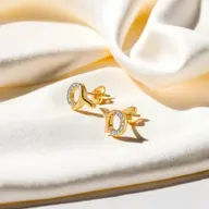 Serene Tail - Lab Diamond Stud Earrings thumbnail 3