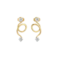 Serenity Swirl - Lab Diamond Stud Earrings thumbnail 1