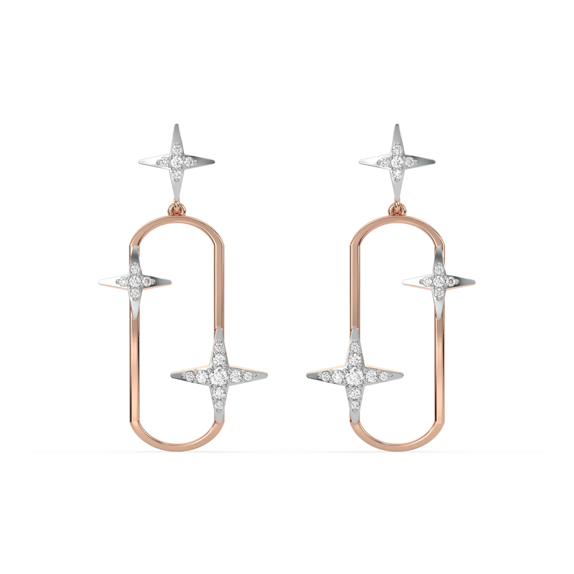 Shooting Star - Lab Diamond Drop Earrings — image 1