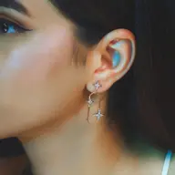 Shooting Star - Lab Diamond Drop Earrings thumbnail 2