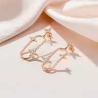 Shooting Star - Lab Diamond Drop Earrings thumbnail 3