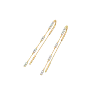 Silk Thread Sui Dhaga - Lab Diamond Earrings thumbnail 3