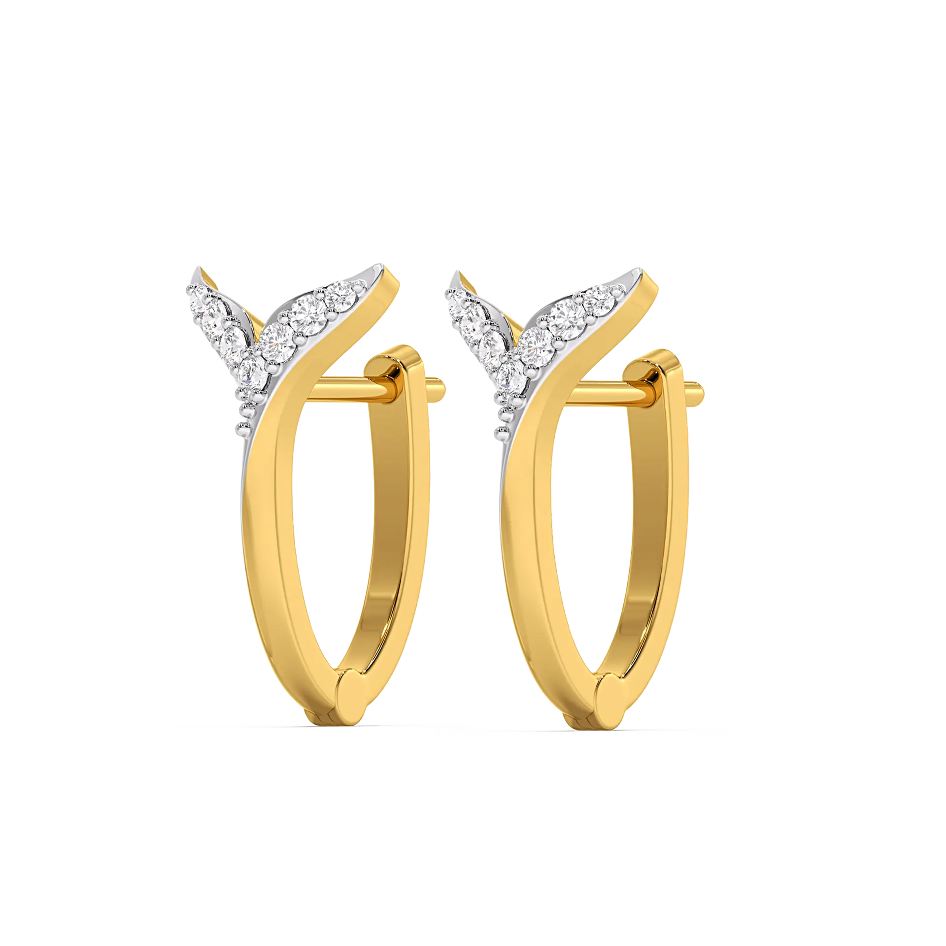 Siren Embrace Huggies - Lab Diamond Earrings — image 1