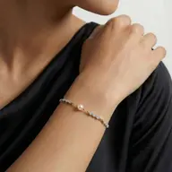 Snow Kissed Pearl - Lab Diamond Bracelet thumbnail 2