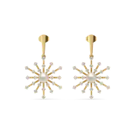 Snow Kissed Pearl - Lab Diamond Drop Earrings thumbnail 1