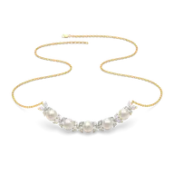 Snow Kissed Pearl - Lab Diamond Necklace thumbnail 3