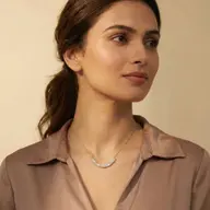 Snow Kissed Pearl - Lab Diamond Necklace thumbnail 4