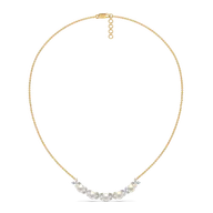Snow Kissed Pearl - Lab Diamond Necklace thumbnail 5