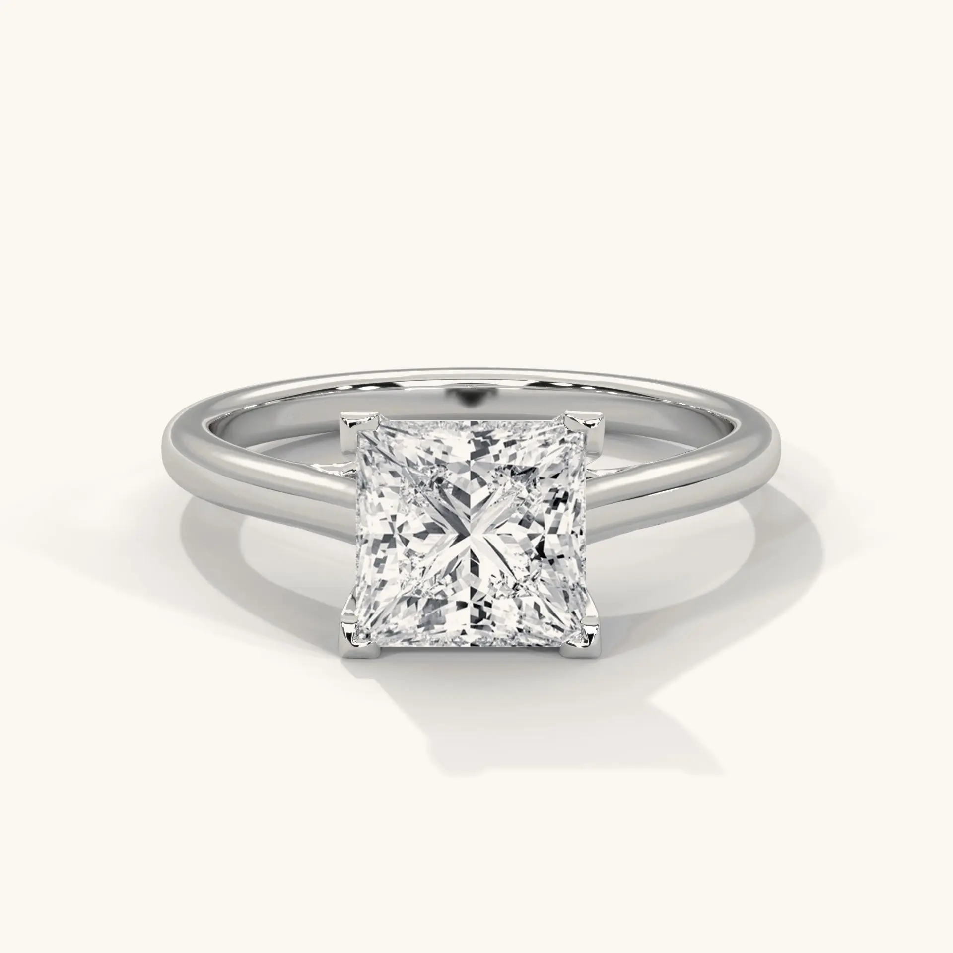 Snow Princess - Pure Gold Lab Diamond Solitaire Ring