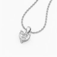 Snowed Heart - Pure Gold Lab Diamond Pendant thumbnail 1