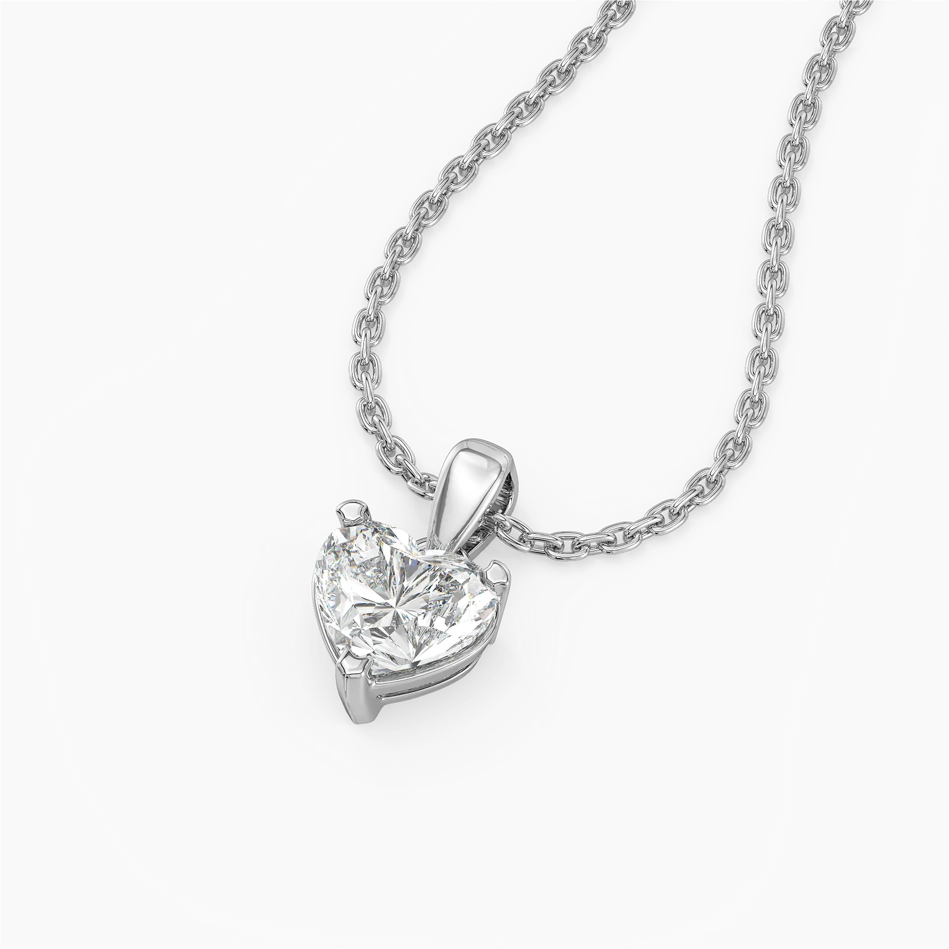 Snowed Heart - Pure Gold Lab Diamond Pendant — image 1