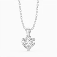 Snowed Heart - Pure Gold Lab Diamond Pendant thumbnail 2