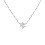 Snowflake - Lab Diamond Pendant Necklace thumbnail 2