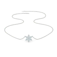 Snowflake - Lab Diamond Pendant Necklace thumbnail 3