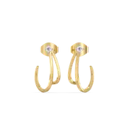 Soft Arc Hoop - Lab Diamond Earrings thumbnail 2