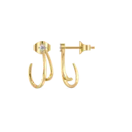 Soft Arc Hoop - Lab Diamond Earrings thumbnail 3
