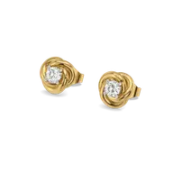Soft Flow - Pure Gold Lab Diamond Stud Earrings thumbnail 1