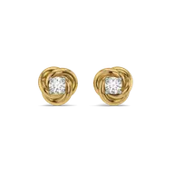 Soft Flow - Pure Gold Lab Diamond Stud Earrings thumbnail 3