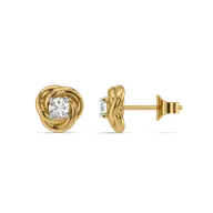 Soft Flow - Pure Gold Lab Diamond Stud Earrings thumbnail 5